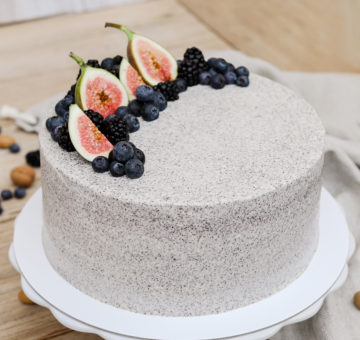 Mak & višňa torta