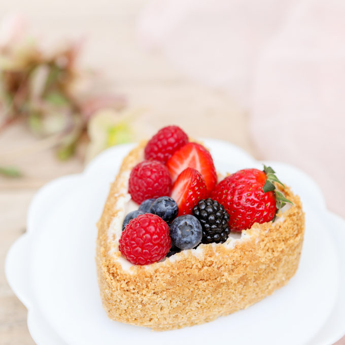 Szívecskés vaníliás sajttorta